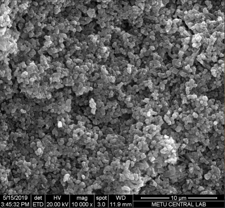 Chitligsan yüzeyinin elektron mikroskobu görüntüsü
